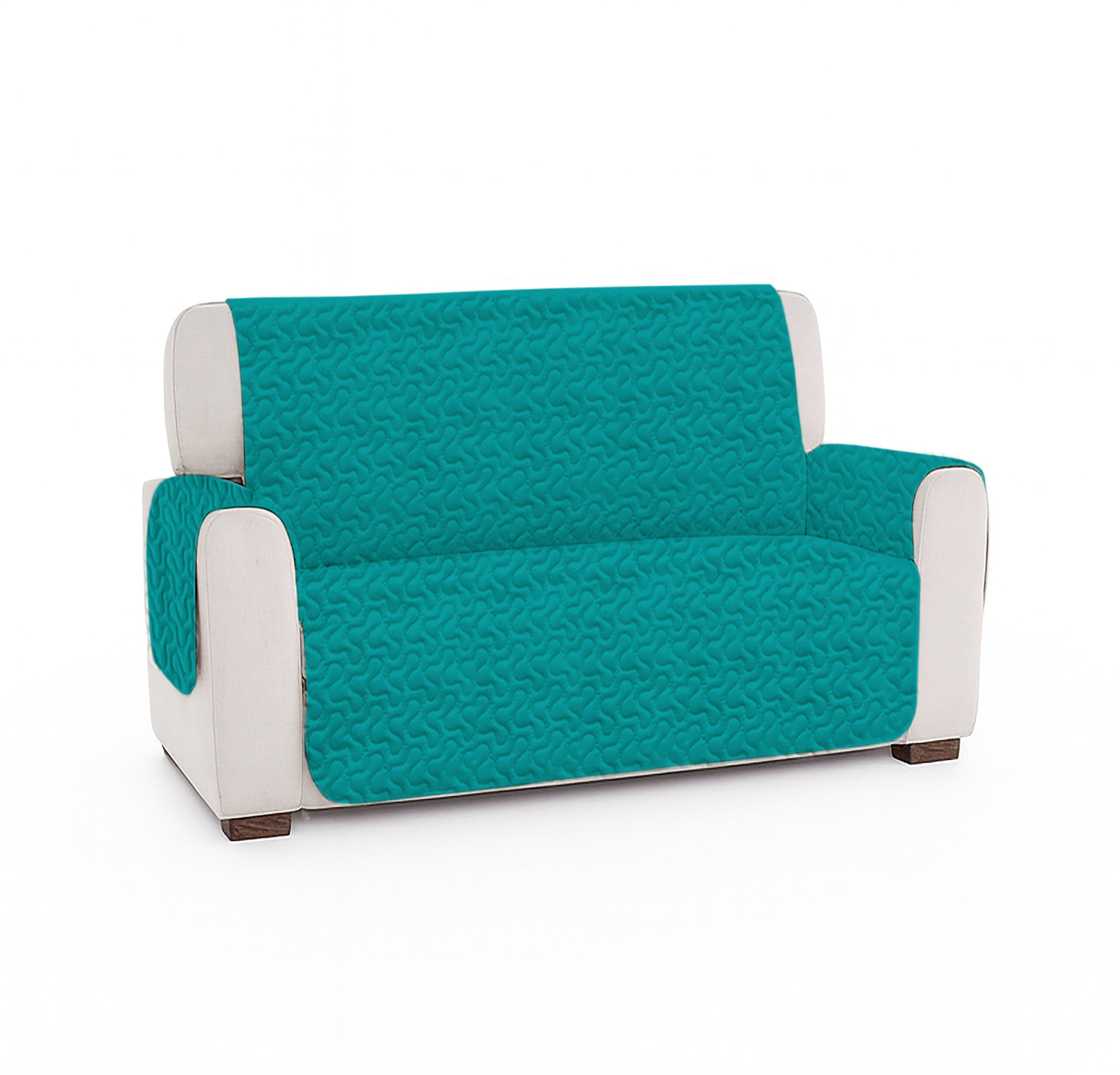 Cuvertura matlasata canapea 2 locuri doua fețe - LIGHT AQUA